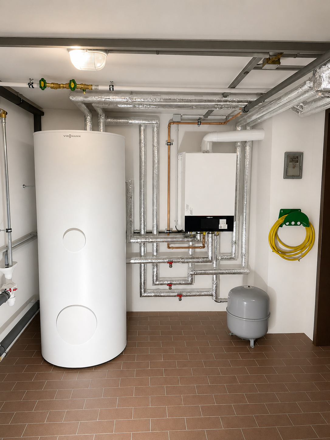 Neue Viessmann Vitodens 200-W Gas-Brennwertheizung nach dem Umbau